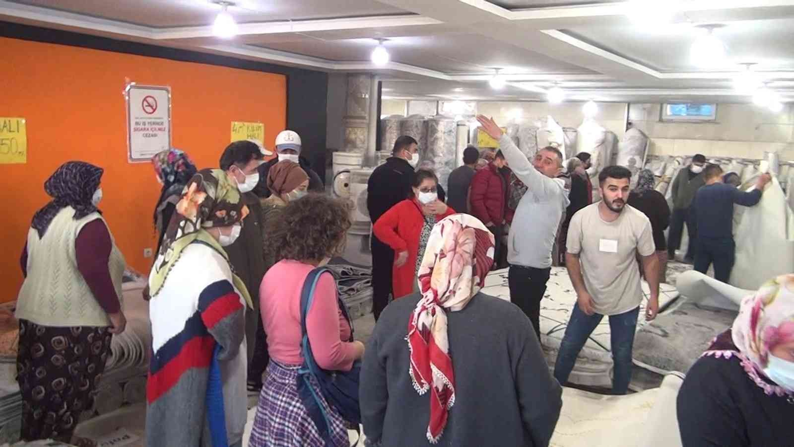 Antalya’da ucuz halı izdihamı
