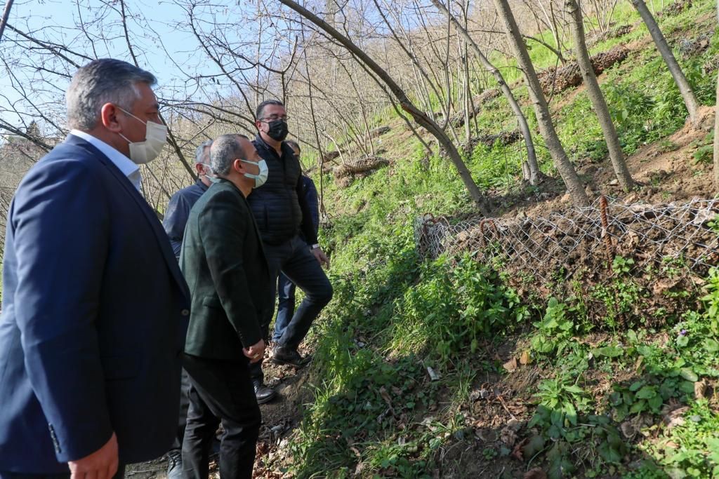 Fındık bahçelerinde cep teras uygulaması